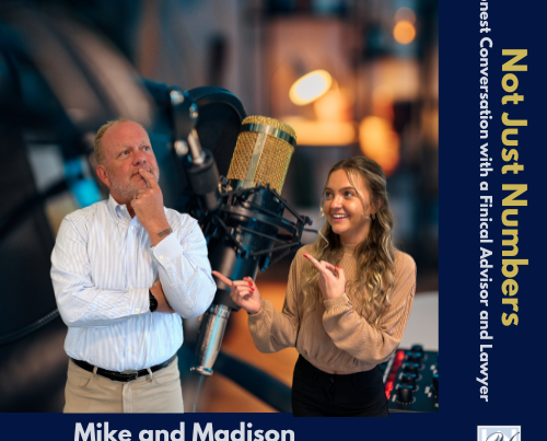 Madison Demora and Mike Garry discussing how to choose the right financial adviser in Episode 20 of Not Just Numbers.