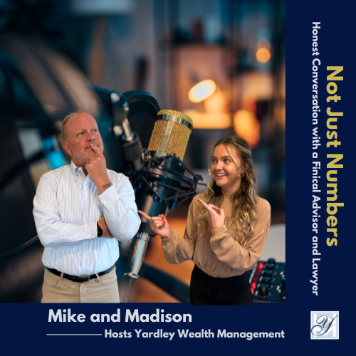 Madison Demora and Mike Garry discussing how to choose the right financial adviser in Episode 20 of Not Just Numbers.