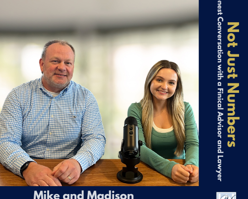 Madison Demora and Mike Garry discussing financial planning strategies in Episode 19 of Not Just Numbers.