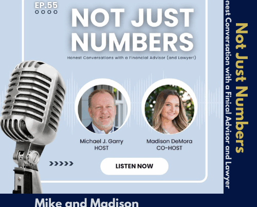 Mike Garry and Madison DeMora hosting Not Just Numbers Podcast Episode 55: Think Twice Before Mailing Retirement Checks