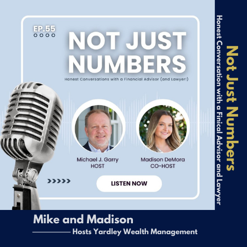 Mike Garry and Madison DeMora hosting Not Just Numbers Podcast Episode 55: Think Twice Before Mailing Retirement Checks